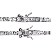 Lab Created 2-Piece Set of Created Ruby & Created White Sapphire Bracelet & Necklace in Sterling Silver - 7.25 in + 17 in