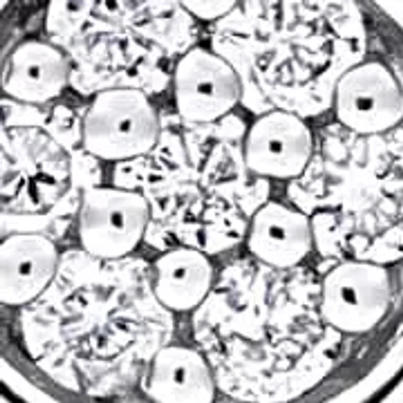 3-Piece Set of Diamond Flower Earrings Ring & Pendant with Chain Sterling Silver - 18