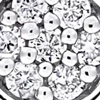 3-Piece Set of Diamond Flower Earrings Ring & Pendant with Chain Sterling Silver - 18