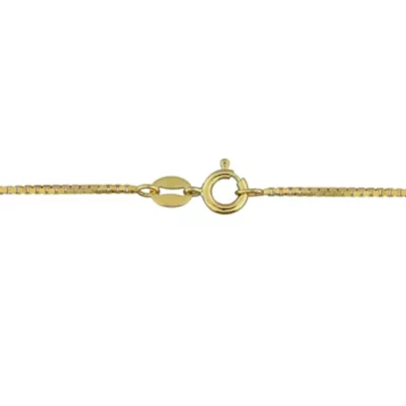 Lab Grown Diamond Necklace in Yellow Plated Sterling Silver - 20"