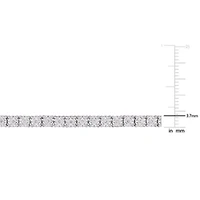 Lab Grown Diamond Necklace in Sterling Silver - 22"