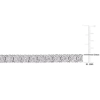 Lab Grown Diamond Bracelet in Sterling Silver - 7.25"