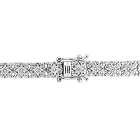 Lab Grown Diamond Bracelet in Sterling Silver - 7"
