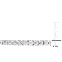 Lab Grown Diamond Bracelet in Sterling Silver - 7"