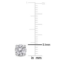 Lab Grown Diamond Post Earrings in Sterling Silver