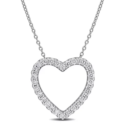 Lab Grown Diamond Pendant With Chain in Sterling Silver - 18"