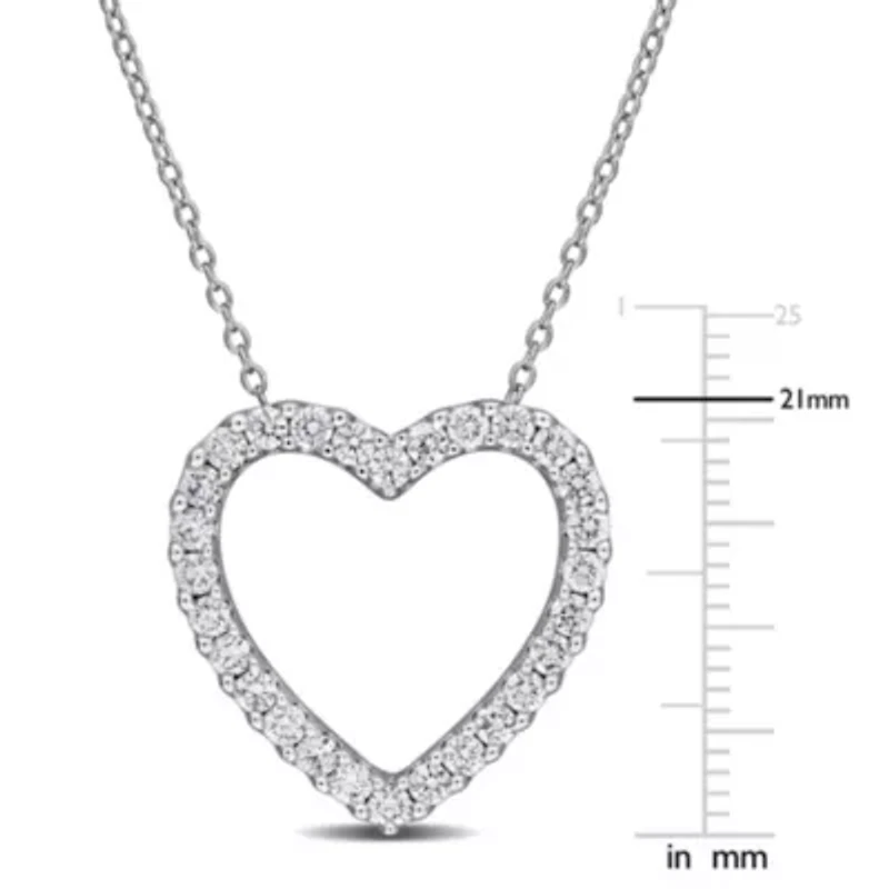 Lab Grown Diamond Pendant With Chain in Sterling Silver - 18"