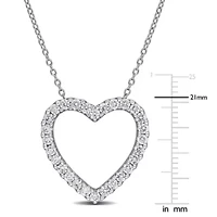 Lab Grown Diamond Pendant With Chain in Sterling Silver - 18"