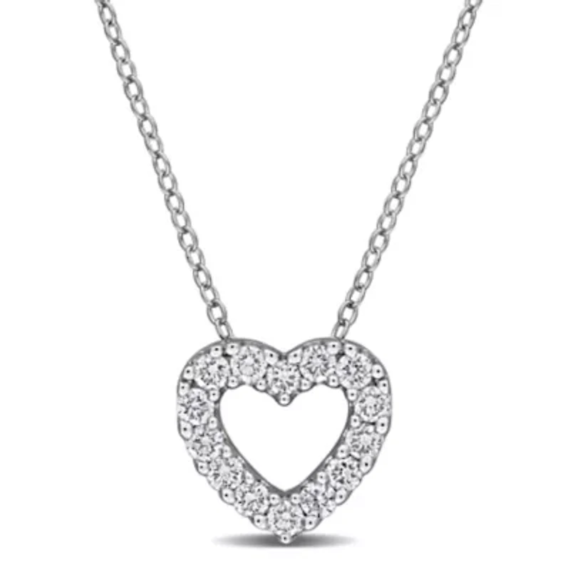 Lab Grown Diamond Pendant With Chain in Sterling Silver - 18"