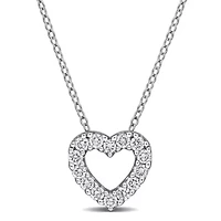 Lab Grown Diamond Pendant With Chain in Sterling Silver - 18"
