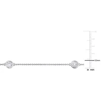 Lab Created Lab Grown Diamond Necklace in 14k White Gold, 32 "