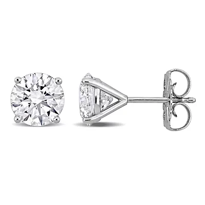 Lab Created Lab Grown Diamond Stud Earrings in 14k White Gold