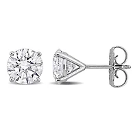 Lab Created Lab Grown Diamond Stud Earrings in 14k White Gold