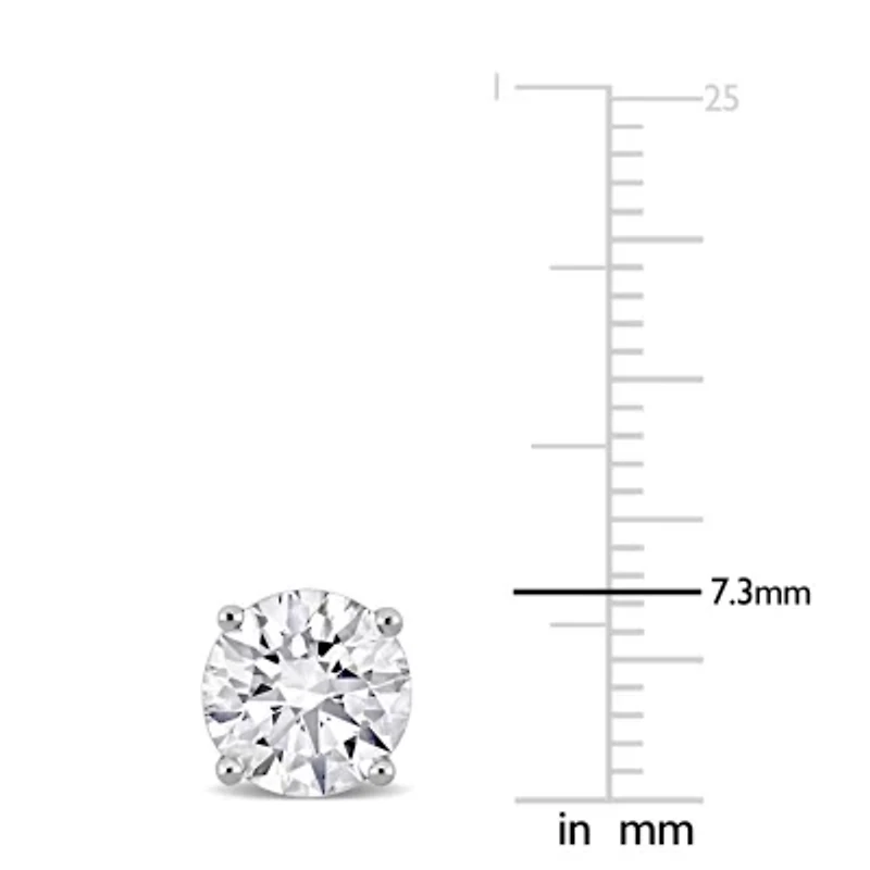 Lab Created Lab Grown Diamond Stud Earrings in 14k White Gold