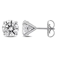 Lab Created Grown Diamond Solitaire Earrings 14K Gold