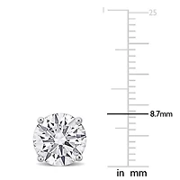 Lab Created Lab Grown Diamond Stud Earrings in 14k White Gold