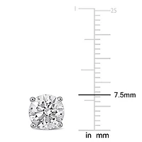 Lab Created Lab Grown Diamond Stud Earrings Platinum White