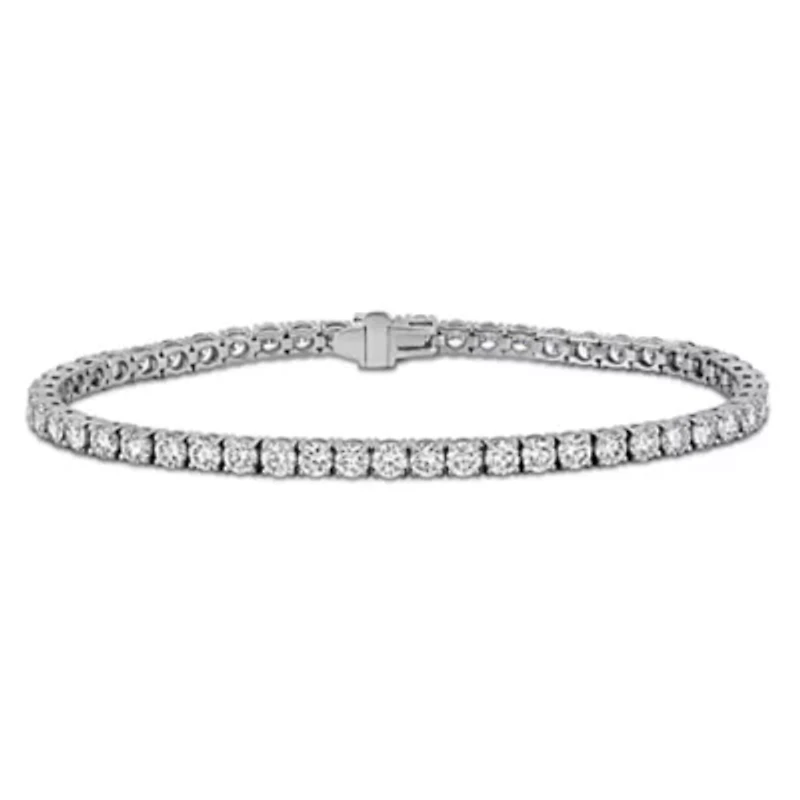 Lab Created Lab Grown Diamond Tennis Bracelet in 14k White Gold