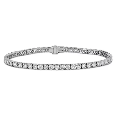 Lab Created Lab Grown Diamond Tennis Bracelet in 14k White Gold
