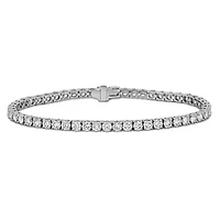 Lab Created Lab Grown Diamond Tennis Bracelet in 14k White Gold