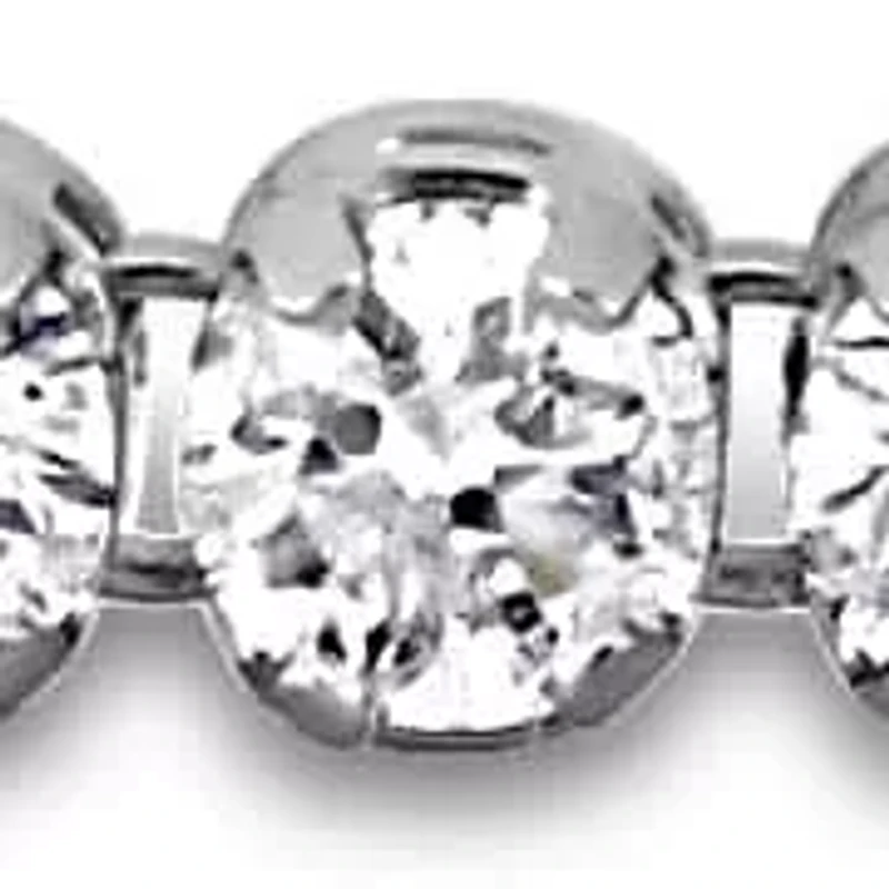 Lab Created Lab Grown Diamond Tennis Bracelet in 14k White Gold, 7 "