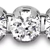 Lab Created Lab Grown Diamond Tennis Bracelet in 14k White Gold, 7 "