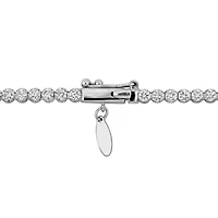 Lab Created Lab Grown Diamond Tennis Bracelet in 14k White Gold, 7 "