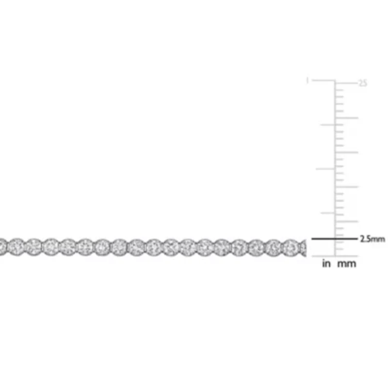 Lab Created Lab Grown Diamond Tennis Bracelet in 14k White Gold, 7 "