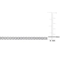 Lab Created Lab Grown Diamond Tennis Bracelet in 14k White Gold, 7 "