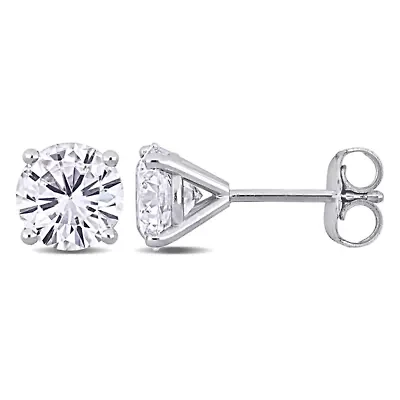 Lab-Grown Diamond Martini-Style Earrings in 14k White Gold