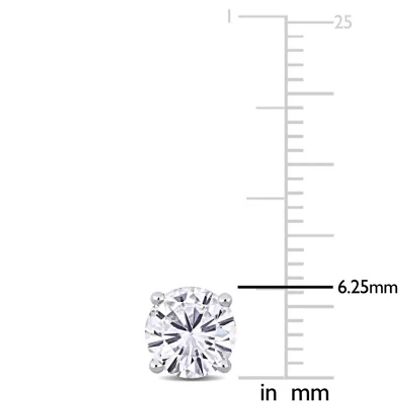 Lab-Grown Diamond Martini-Style Earrings in 14k White Gold