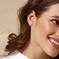 Lab-Grown Diamond Martini-Style Earrings in 14k White Gold