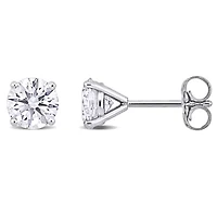 Lab-Grown Diamond Martini-Style Earrings in 14k White Gold