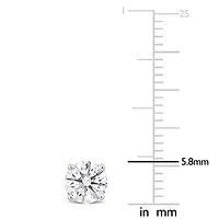 Lab-Grown Diamond Martini-Style Earrings in 14k White Gold