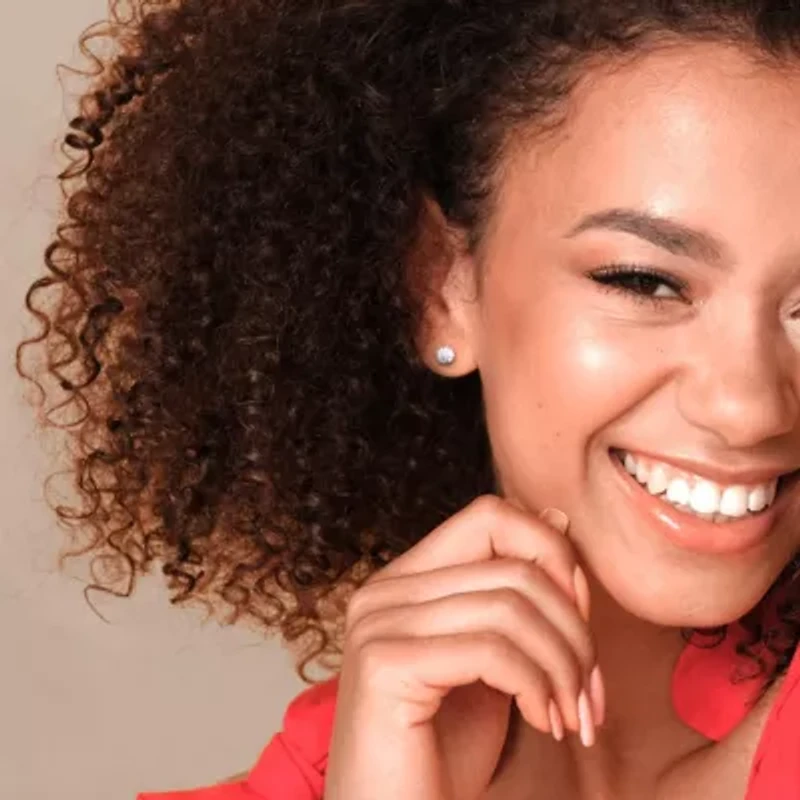 Lab-Grown Diamond Martini Style Solitaire Earrings in 14k White Gold