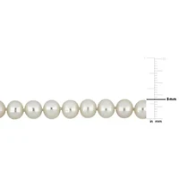 8-8.5mm Freshwater Cultured Pearl Necklace in 14k Yellow Gold- 36 in