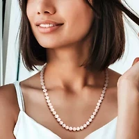 8mm Freshwater Cultured Pearl Necklace in Sterling Silver- 18 in