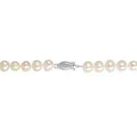 6-7mm Freshwater Cultured Pearl Necklace in Sterling Silver- 18 in