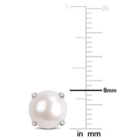 7.5-8mm Freshwater Cultured Pearl Earrings in Sterling Silver