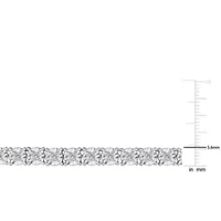 Lab-Grown Diamond Tennis Necklace in Sterling Silver - 17 in