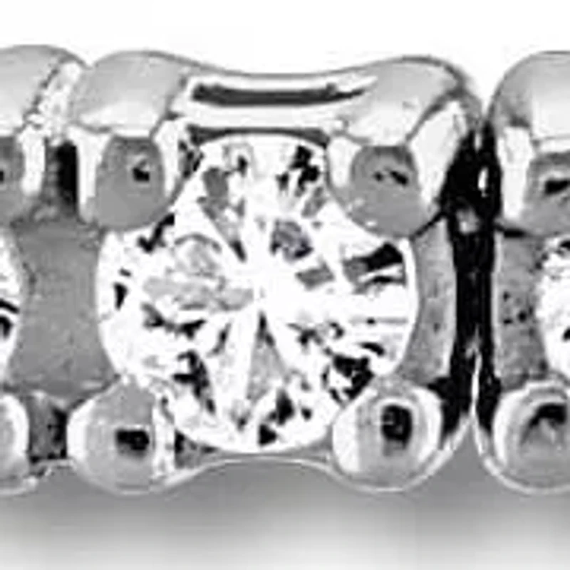 Lab Created White Sapphire Tennis Bracelet in Sterling Silver - 7 in