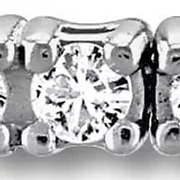 Lab Created White Sapphire Tennis Bracelet in Sterling Silver - 7 in