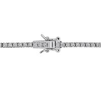 Lab Created White Sapphire Tennis Bracelet in Sterling Silver - 7 in