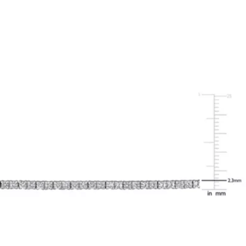 Lab Created White Sapphire Tennis Bracelet in Sterling Silver - 7 in