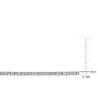 Lab Created White Sapphire Tennis Bracelet in Sterling Silver - 7 in