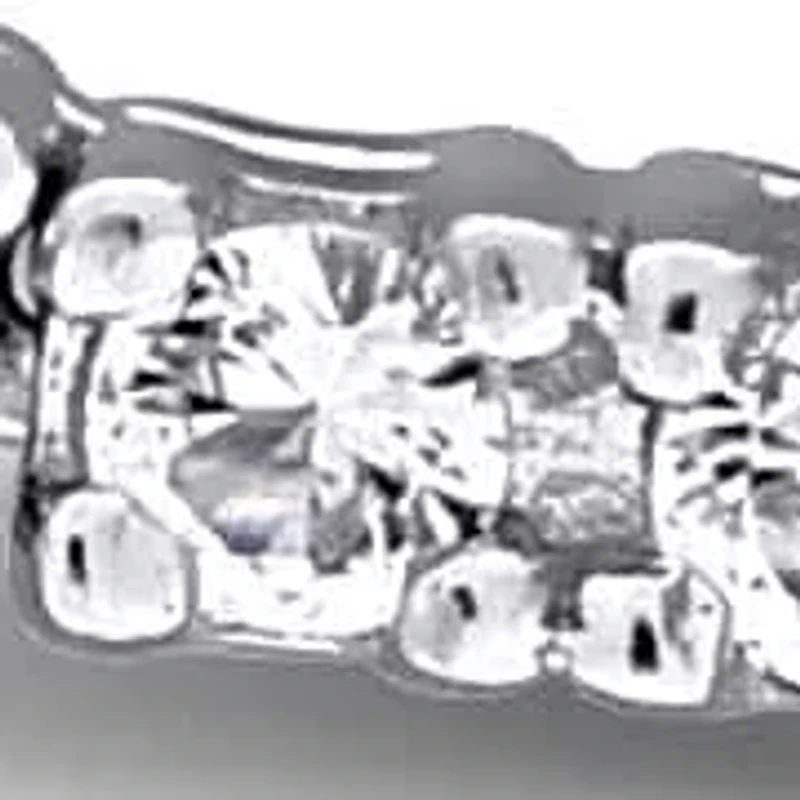 Lab Created Created White Sapphire Tennis Necklace in Sterling Silver - 16.5 in