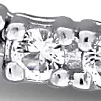 Lab Created Created White Sapphire Tennis Necklace in Sterling Silver - 16.5 in