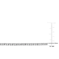 Lab Created Created White Sapphire Tennis Necklace in Sterling Silver - 16.5 in