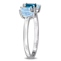 Sky & London Blue Topaz Ring Sterling Silver