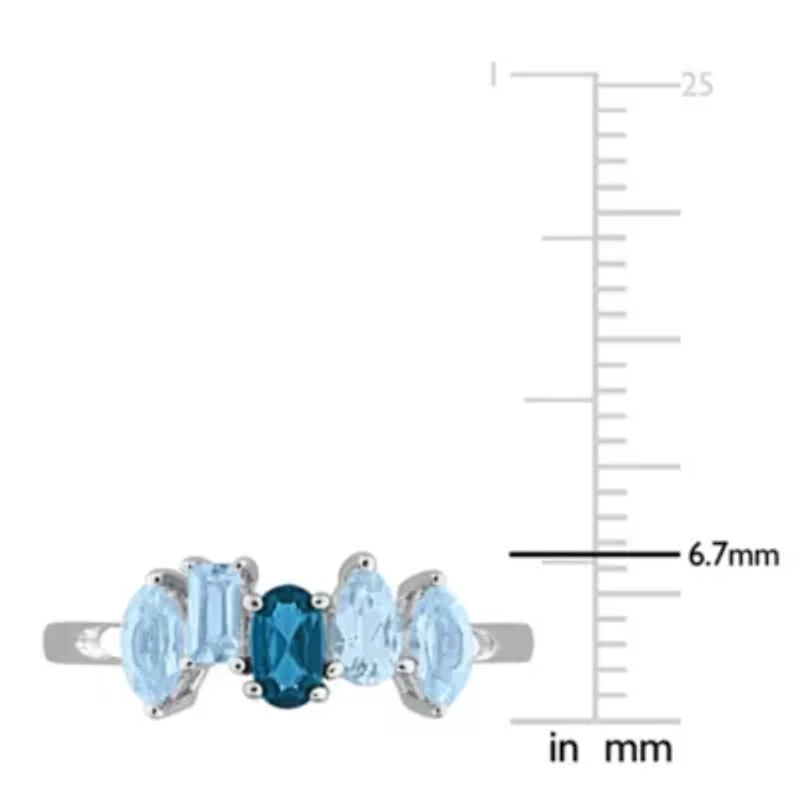 Sky & London Blue Topaz Ring Sterling Silver